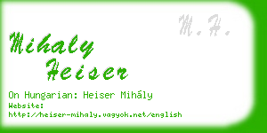 mihaly heiser business card
